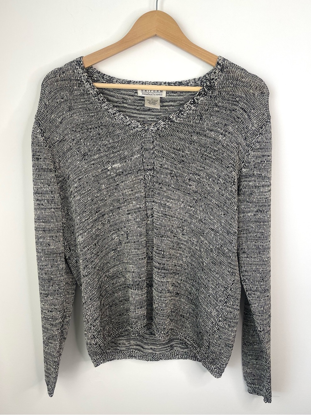 JohnPaulRichard Charcoal V-Neck Sweater size MEDIUM